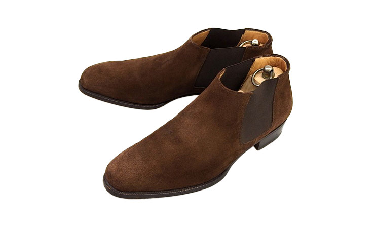 エンツォボナフェ買取CARYGRANT2(ケーリーグラント2)サイドゴアブーツダークブラウンスエード